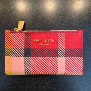 Kate Spade wallet, plaid